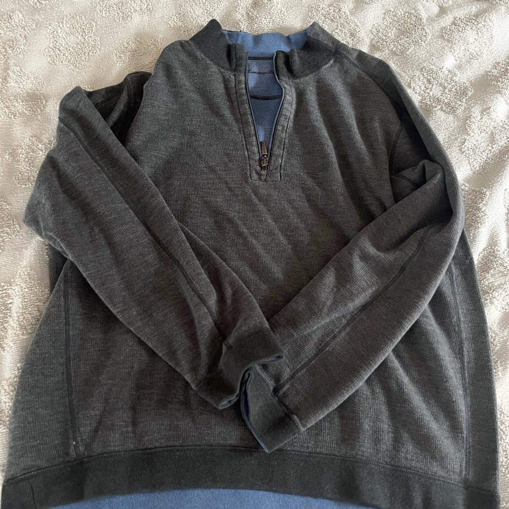 Men's Tommy Bahama Black Half-Zip Sweater